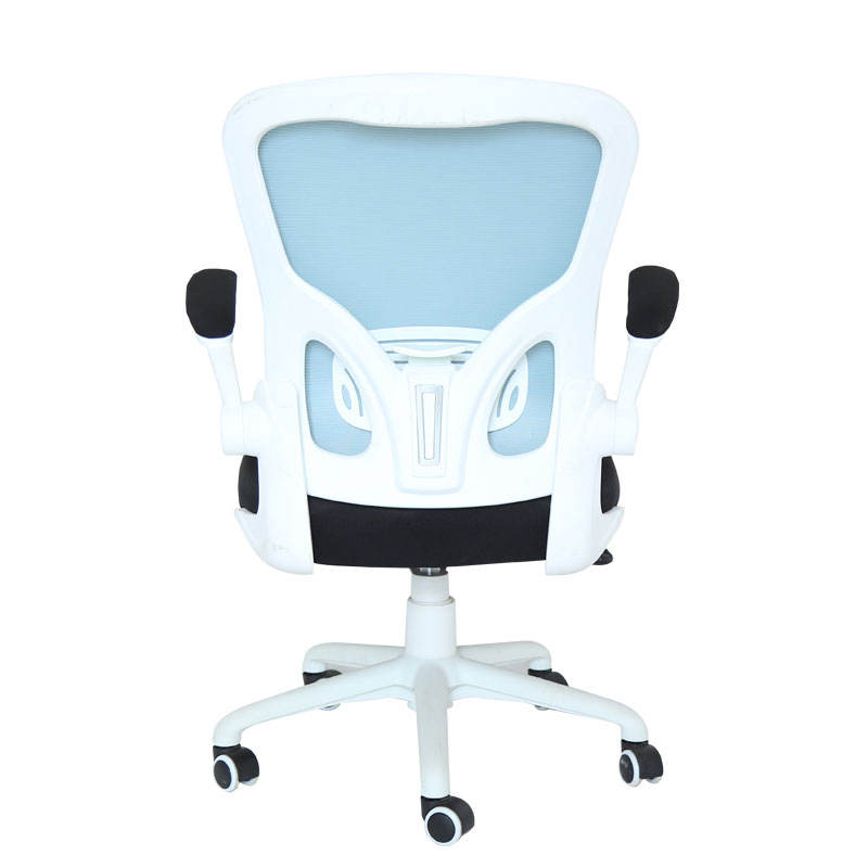 Silla de oficina ergonómica giratoria de malla con reposabrazos 