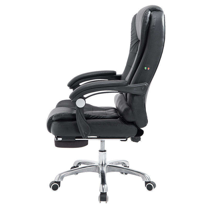 Silla de oficina giratoria reclinable giratoria de masaje ergonómico de cuero Boss 