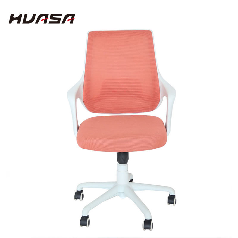 Nueva silla de oficina giratoria de malla naranja cómoda con soporte lumbar 