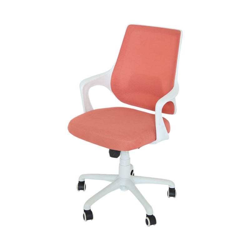 Nueva silla de oficina giratoria de malla naranja cómoda con soporte lumbar 