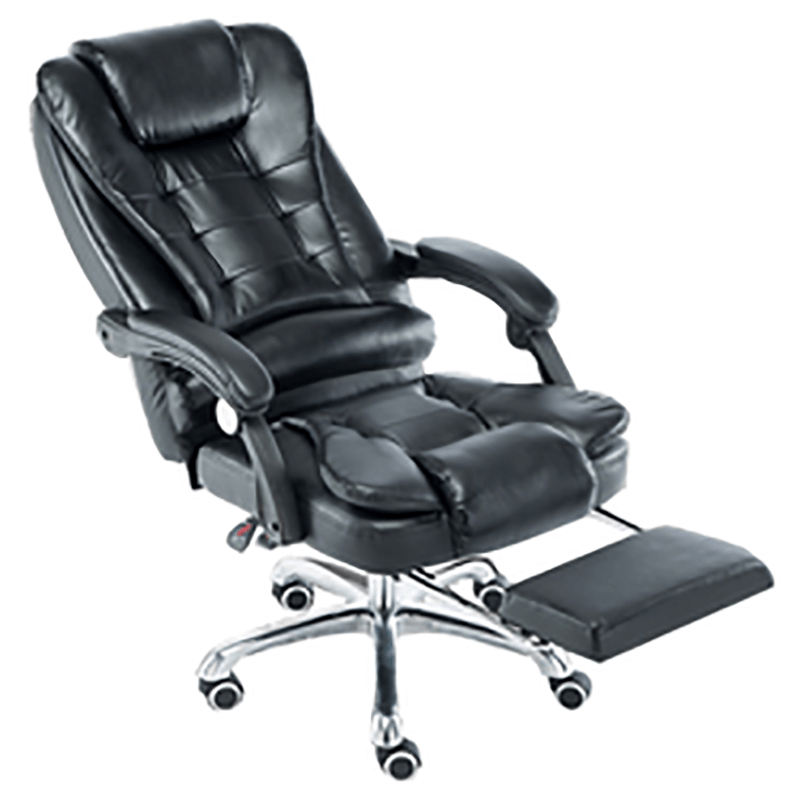 Silla de oficina giratoria reclinable giratoria de masaje ergonómico de cuero Boss 