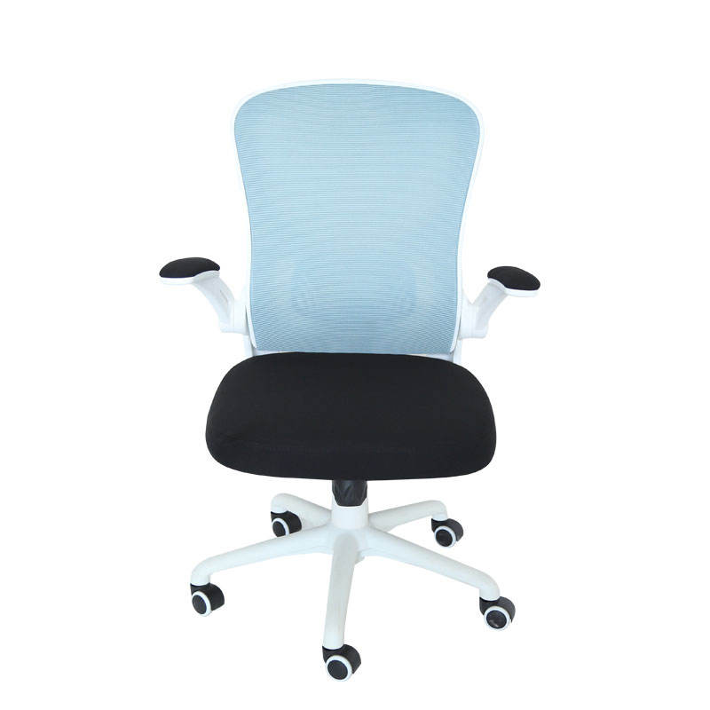 Silla de oficina ergonómica giratoria de malla con reposabrazos 