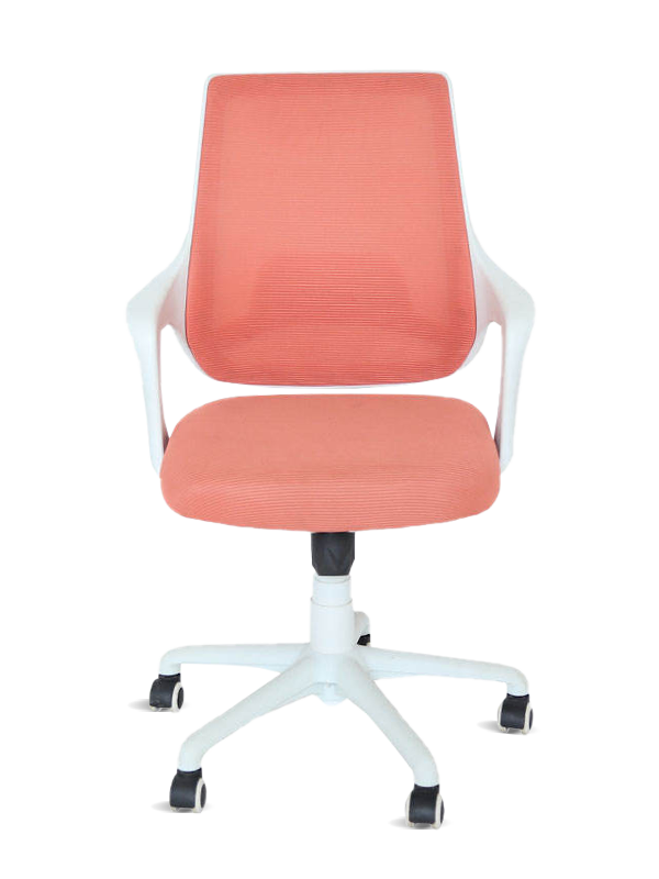Nueva silla de oficina giratoria de malla naranja cómoda con soporte lumbar 