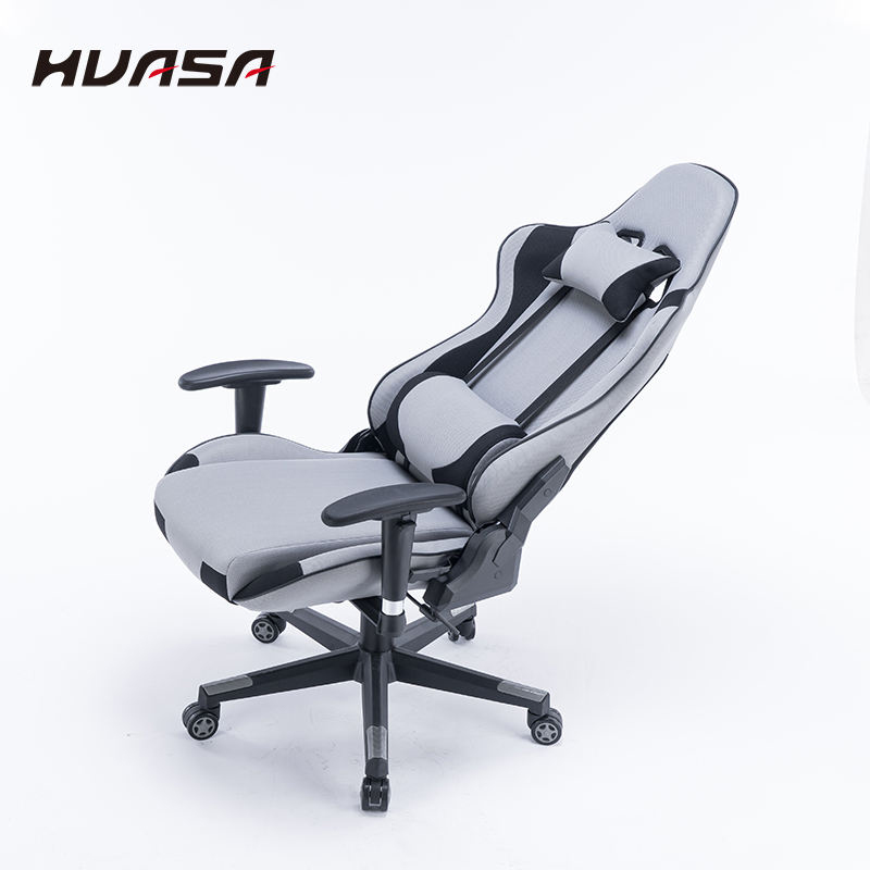 Silla de juego de tela ergonómica giratoria de 165 grados 