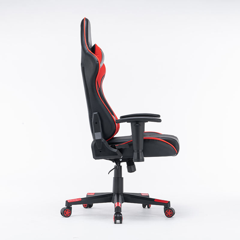 Silla de juego giratoria ergonómica negra 