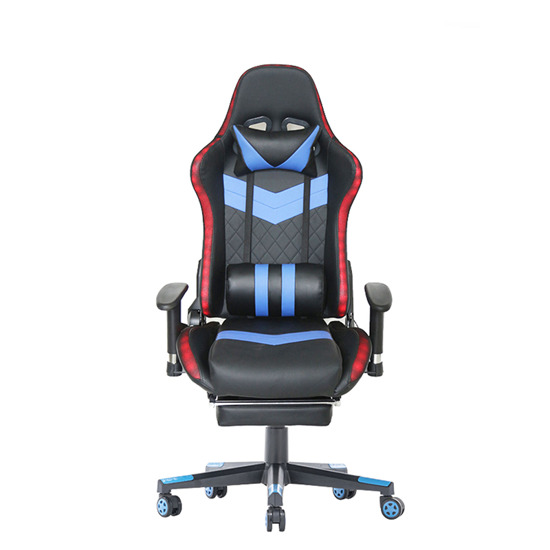 Silla de juego de ordenador giratoria ergonómica de alta calidad, cómoda silla de juego de carreras de cuero 