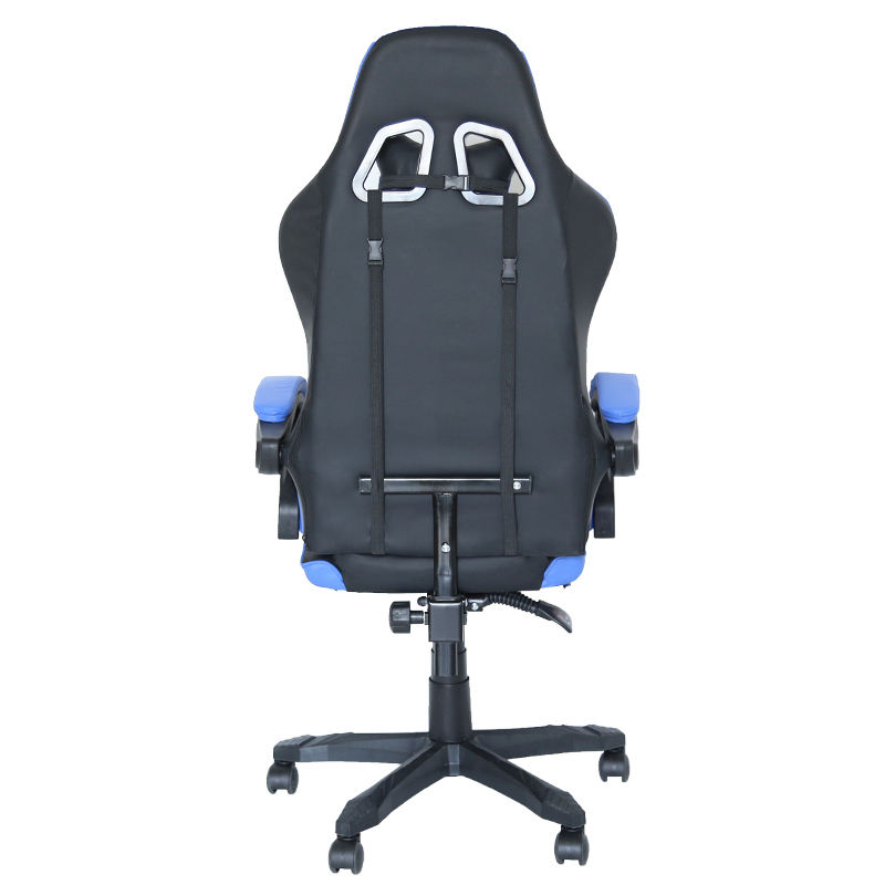 Nueva silla de juego de computadora con respaldo alto, azul de año de 2021 