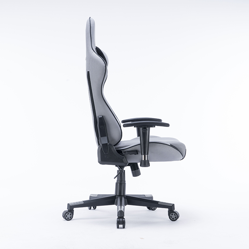 Silla de juego de tela ergonómica giratoria de 165 grados 