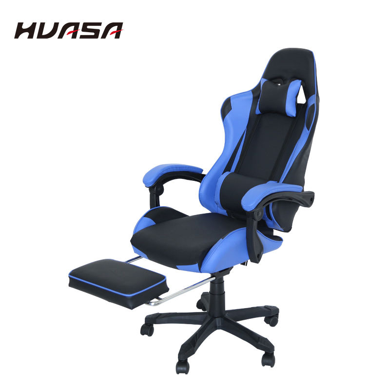 Nueva silla de juego de computadora con respaldo alto, azul de año de 2021 