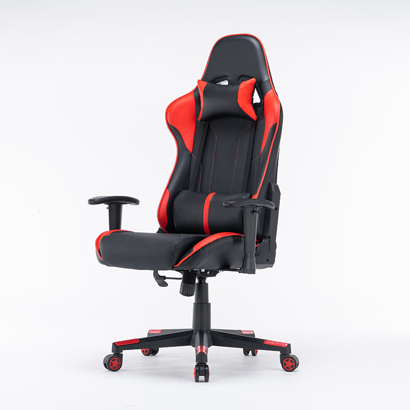 Silla de juego giratoria ergonómica negra 