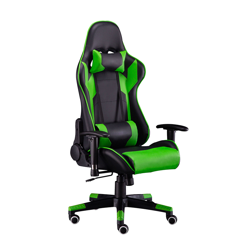 Silla de juego ergonómica, colorida, de cuero PU 