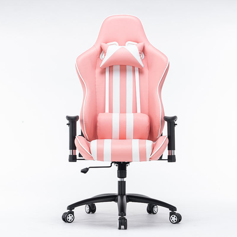 Silla de juego giratoria, linda, rosa y cómoda del buen diseño de 180 grados 