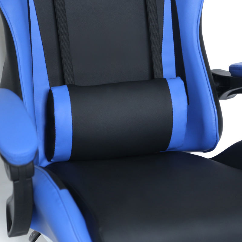 Nueva silla de juego de computadora con respaldo alto, azul de año de 2021 