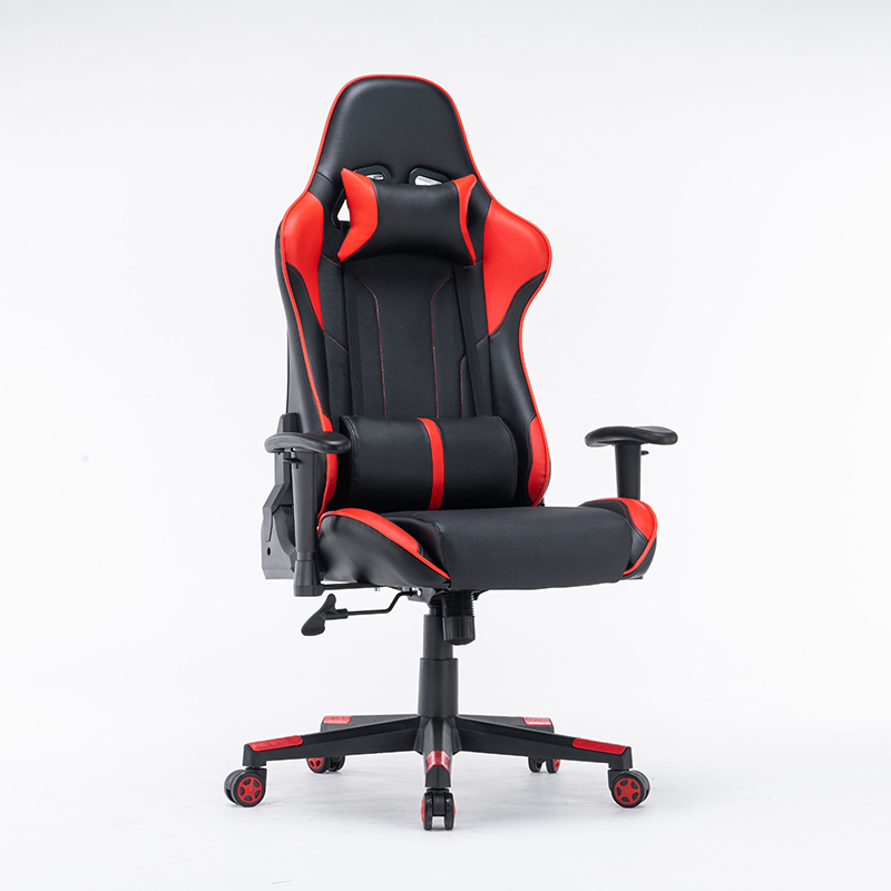 Silla de juego giratoria ergonómica negra 