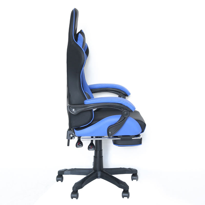 Nueva silla de juego de computadora con respaldo alto, azul de año de 2021 