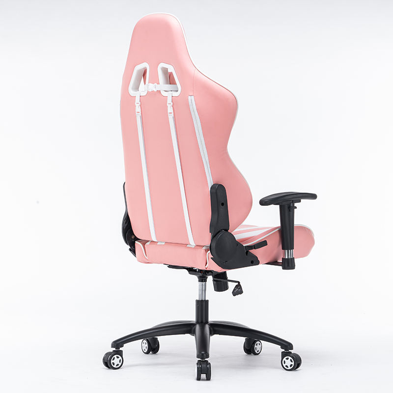 Silla de juego giratoria, linda, rosa y cómoda del buen diseño de 180 grados 