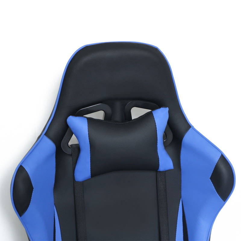 Nueva silla de juego de computadora con respaldo alto, azul de año de 2021 