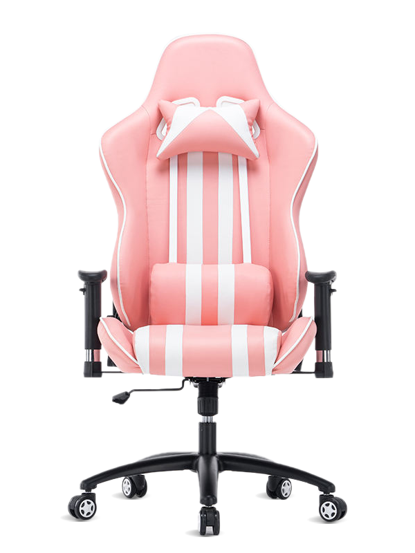 Silla de juego giratoria, linda, rosa y cómoda del buen diseño de 180 grados 