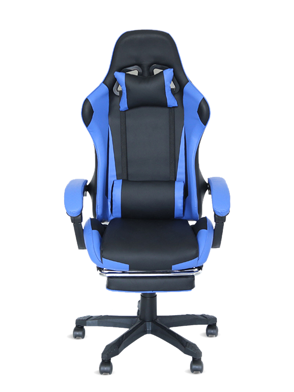 Nueva silla de juego de computadora con respaldo alto, azul de año de 2021 