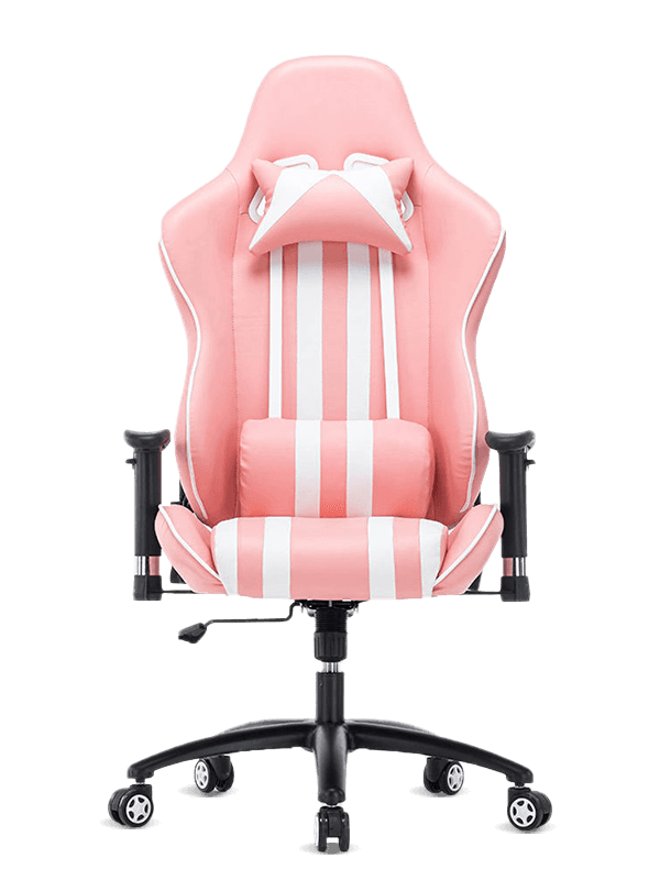 Silla gaming rosa con silla gaming giratoria de oficina 