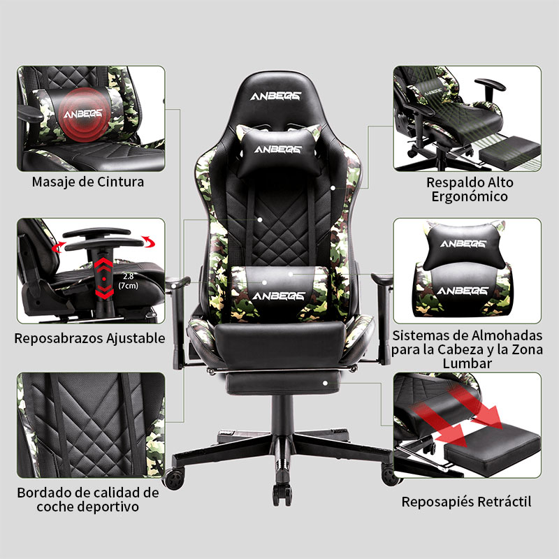Silla multifuncional de cuero para juegos, silla de oficina de buena calidad, HS-8020, nuevo diseño 