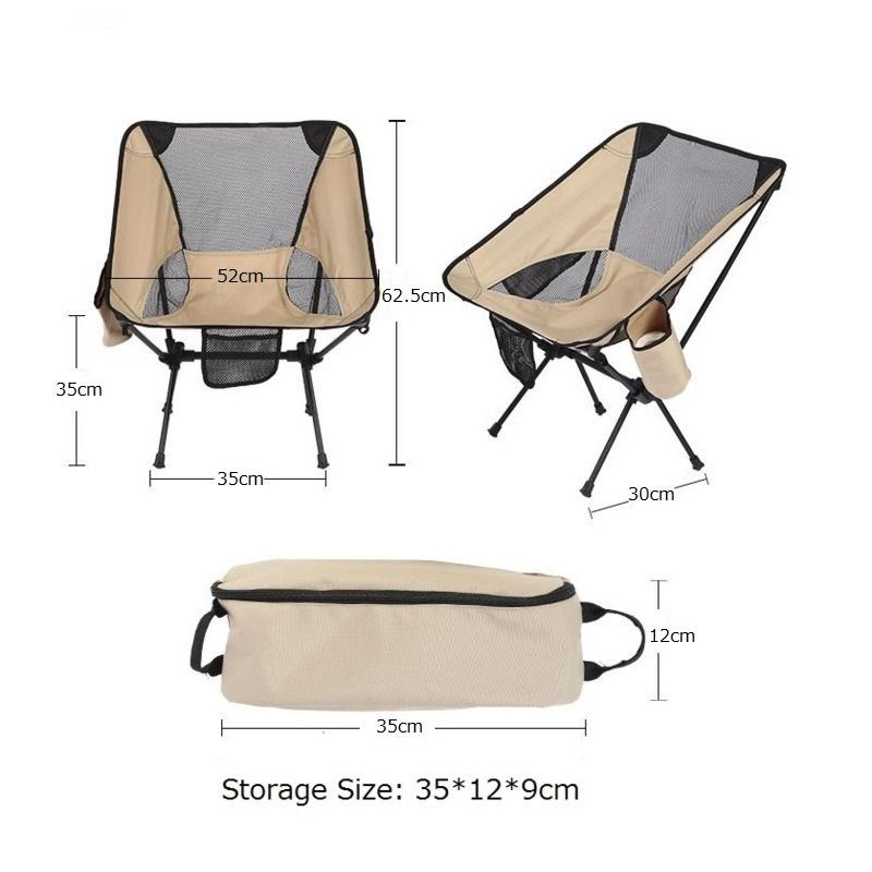 Nuevos productos de ocio de 2022, silla de camping de aluminio ligera y plegable, silla de camping ajustable 